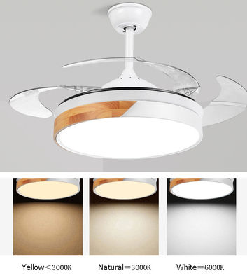 einziehbarer Crystal Ceiling Fan Hidden Blade Deckenlüfter 42inch 220v mit Licht