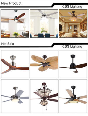 Modernes dekoratives unsichtbares einziehbares Fernsteuerungsblatt 4100k Crystal Ceiling Fan With Light