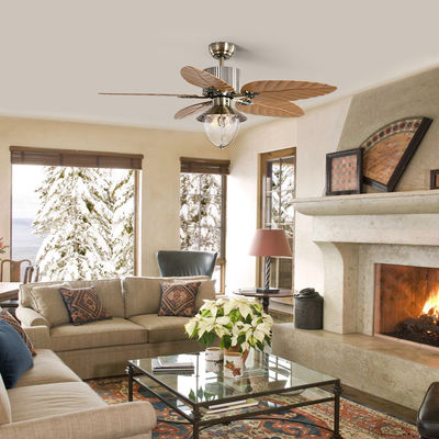 Modernes dekoratives unsichtbares einziehbares Fernsteuerungsblatt 4100k Crystal Ceiling Fan With Light