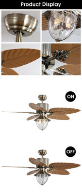 Modernes dekoratives unsichtbares einziehbares Fernsteuerungsblatt 4100k Crystal Ceiling Fan With Light