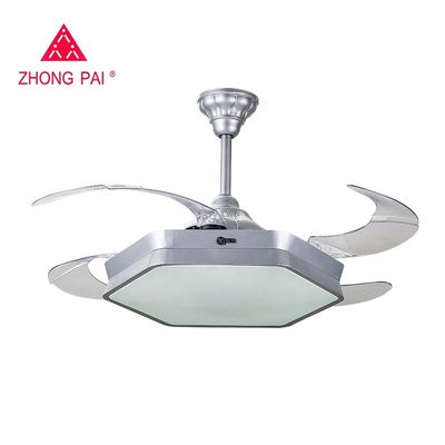 Schnelle Geschwindigkeit 42&quot; EMC einziehbares Deckenlüfter-Licht Dimmable mit zusammenklappbaren Blättern