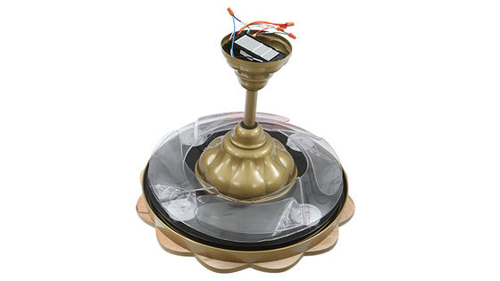 Acrylgoldeinziehbares Deckenlüfter-Licht-warmes Weiß des lampenschirm-150lm/W