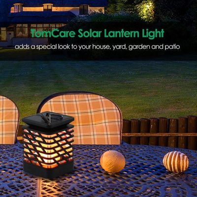 Funkelnde 30-40LM 3000K-3500K flackernde Flammen-Solarlaterne, die Solargarten-Licht hängt