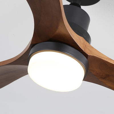 Innenfernsteuerungs-festes hölzernes Licht 120V 3000-5000K des Deckenlüfter-1500LM
