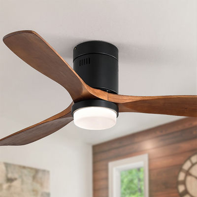 Industrielle Art 65 Watt hölzerne Deckenlüfterlampe des Blatt-Deckenlüfters 90lm/w 120v