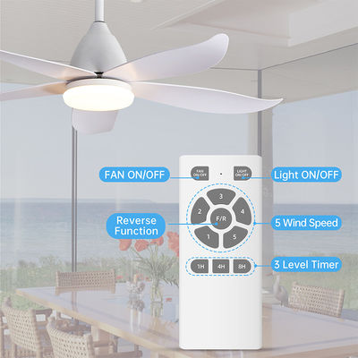 Fantastische Eisen 3000K 35W 5 ABS Blatt-Deckenlüfter-Lampen-große natürliche Art