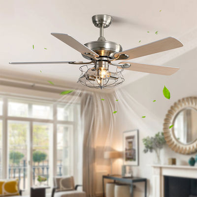 Moderner Matte Brown 120V 60w 52 Zoll-Crystal Ceiling Fan Light European-Art