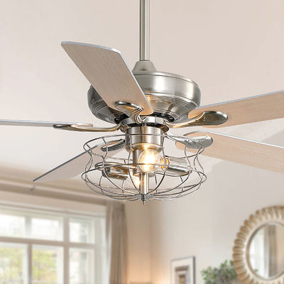Moderner Matte Brown 120V 60w 52 Zoll-Crystal Ceiling Fan Light European-Art