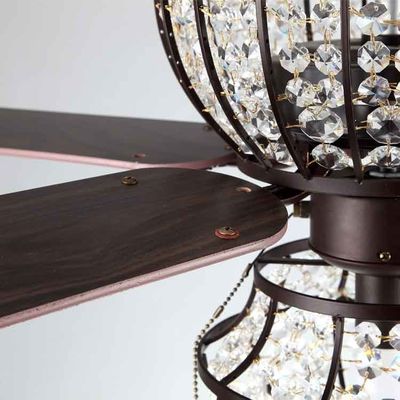 Luxus-6000LM 48 Leuchter-Crystal Ceiling Fan Light For-Wohnzimmer des Zoll-1220MM