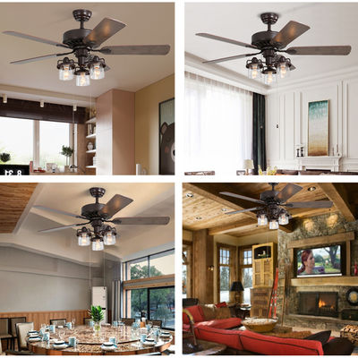 Licht 52Inch Crystal Cooling Air Ceiling Fan