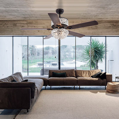 Berg-Crystal Chandelier Ceiling Fan Remote-Steuerung des Schlafzimmer-AC110V 4100K ebene