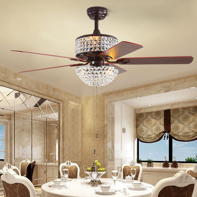 Berg-Crystal Chandelier Ceiling Fan Remote-Steuerung des Schlafzimmer-AC110V 4100K ebene