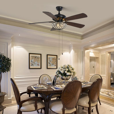 Deckenlüfter Crystal Ceiling Fan With Remote des Hotel-Landhaus-Wohnungs-Handwerks-4100K 1320mm