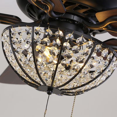 Deckenlüfter Crystal Ceiling Fan With Remote des Hotel-Landhaus-Wohnungs-Handwerks-4100K 1320mm