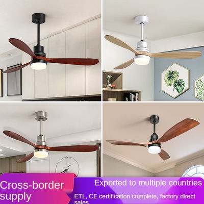 Sperrholz-Blätter der DC-Motor-Dimmable-Deckenlüfter-Licht-Ausrüstungs-3 bürsteten Goldfarbe