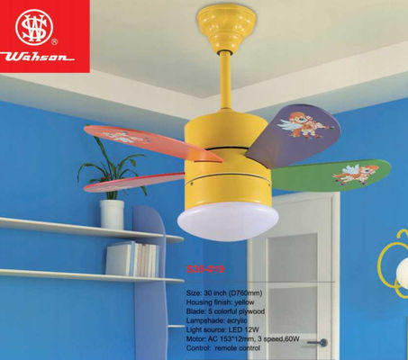 Verschob buntes hölzernes Deckenlüfter-Licht Dimmable 36 Zoll angebracht für Hotel-Landhaus