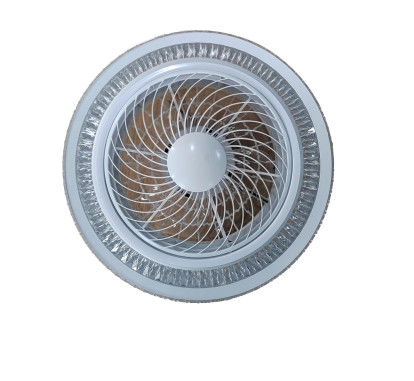 Moderner Crystal Ceiling Fan Light 20 Zoll 5 ABS umschaltbare Blätter für Bedrooom