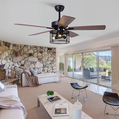 Sperrholz 2000LM Crystal Ceiling Fan Light With des Innenministerium-5 DC-Wechselstrommotor