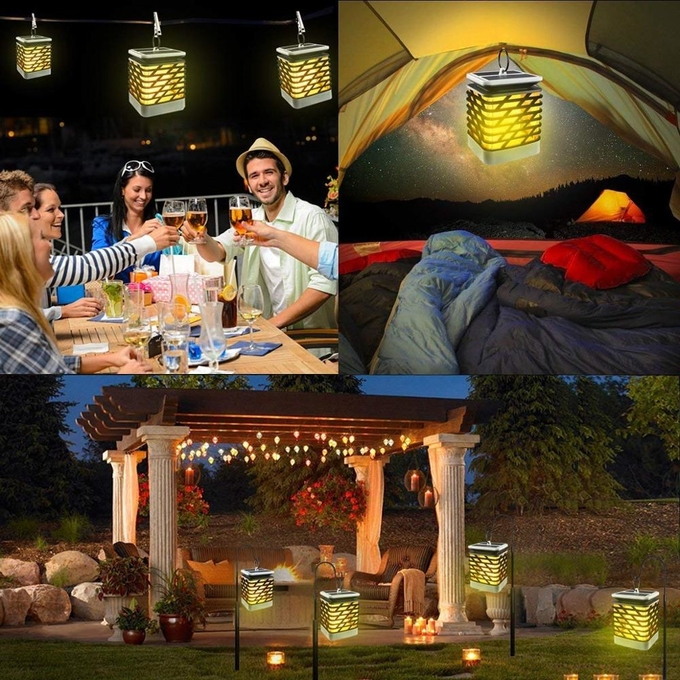 Weihnachtsdekorative Partei-führte angetriebene hängender Garten-Solarsolarlaterne im Freien Solarflammen-Lichter für Garten Landscap 5