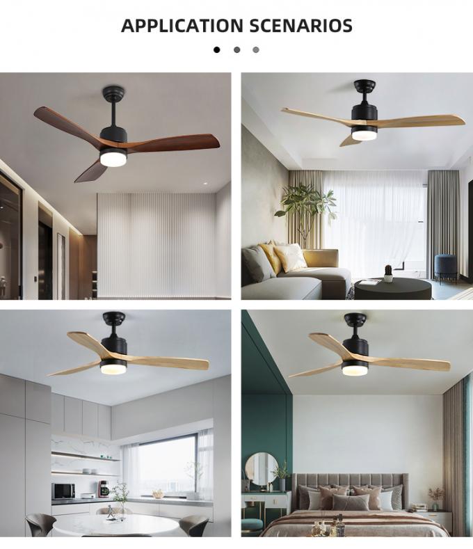 Zeit-Einstellungs-Wohnzimmer-Schlafzimmer des Wand-führte Fernsteuerungseisen-Blatt-52Inch Deckenlüfter-Licht