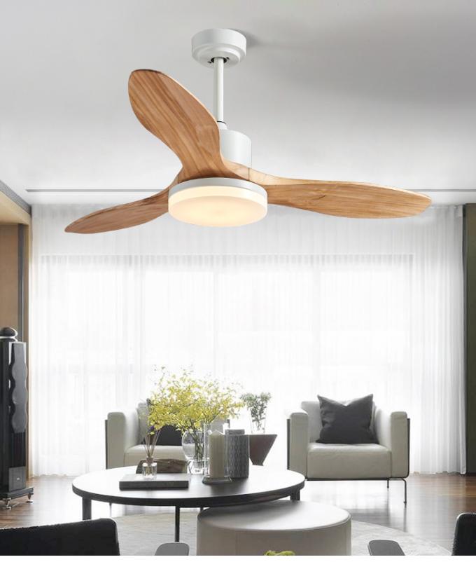 Deckenlüfter heißer der Verkaufs-dekorativer 52 Innenzoll-fester hölzerner Blatt-Weinlese-20w mit LED-Licht