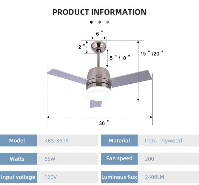 Blatt-dekoratives industrielles geführtes Deckenlüfter-Innenlicht der hohen Qualität des Eisen-32Inch 3