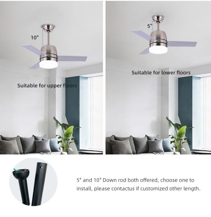 Blatt-dekoratives industrielles geführtes Deckenlüfter-Innenlicht der hohen Qualität des Eisen-32Inch 3