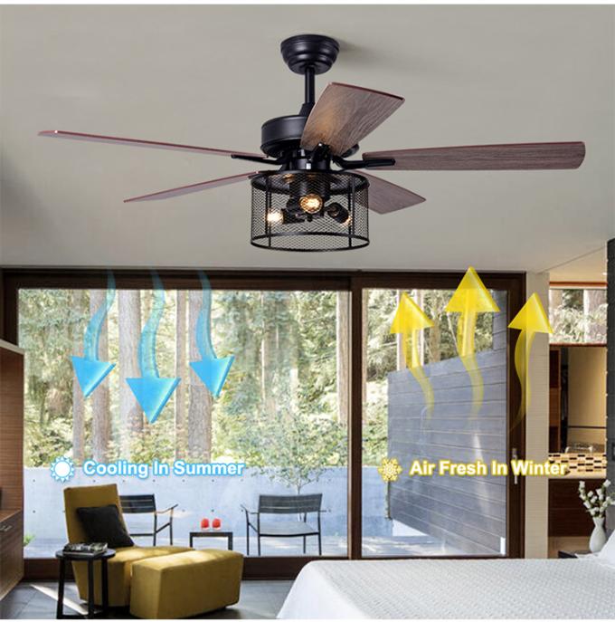 Energie-Einsparungs-Dekor-Innenministerium-Hotel DC-Wechselstrommotor-großes Sperrholz geführter Deckenlüfter 5 mit Licht